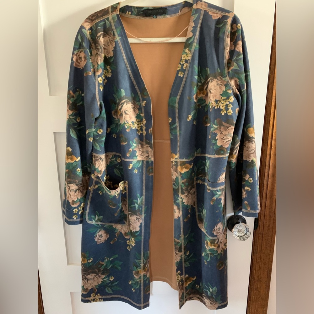 Floral Open Front Cardigan from Anthropologie size L